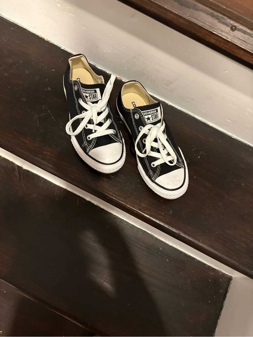 Converse Kids Black & White Low Top Sneakers